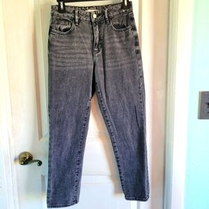 Pacsun | Black/Gray High-Waisted Mom Jeans | Size 24